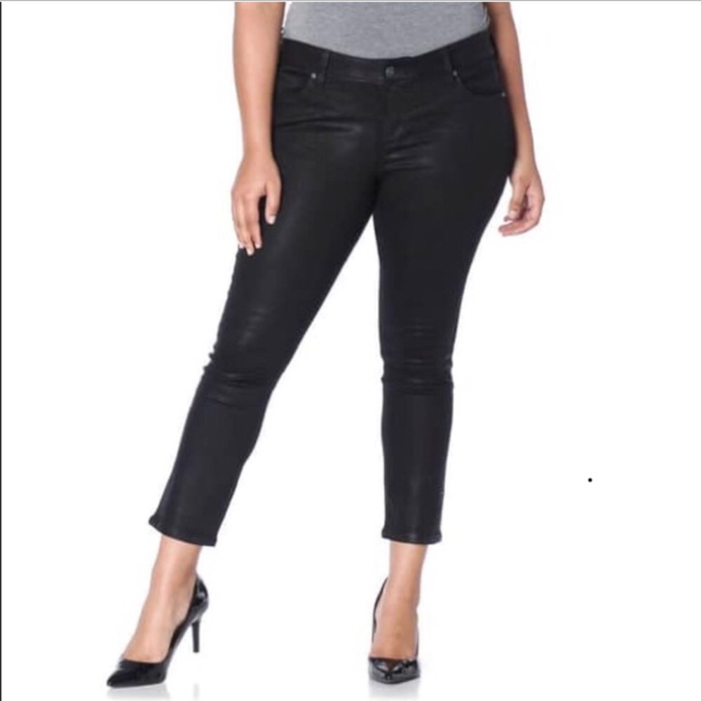 7 For All Mankind Coated Cropped Jeans
